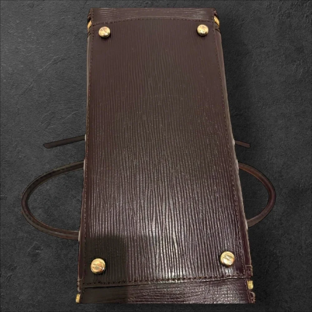 Henri Bendel West 57th Large Satchel in Eggplant Epi Leather - Picture 8 of 17